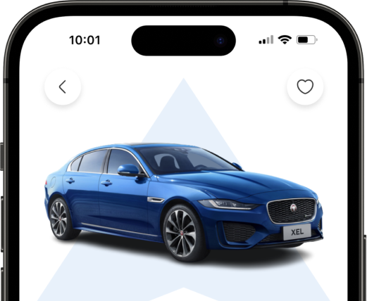 Car on mobile screen